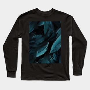 Whispers of Blue Feathers Long Sleeve T-Shirt